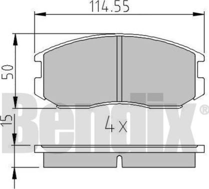 BENDIX 510094 - Brake Pad Set, disc brake autospares.lv