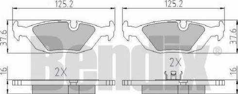 BENDIX 510046 - Brake Pad Set, disc brake autospares.lv