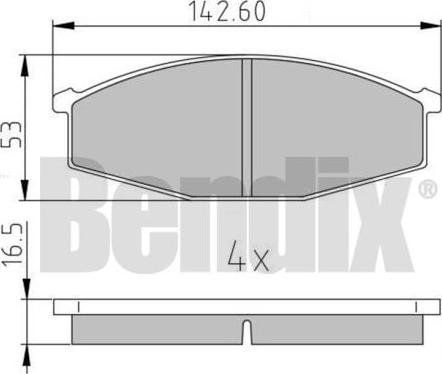 BENDIX 510055 - Brake Pad Set, disc brake autospares.lv