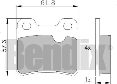 BENDIX 510065 - Brake Pad Set, disc brake autospares.lv