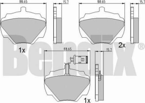 BENDIX 510066 - Brake Pad Set, disc brake autospares.lv