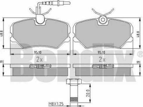 BENDIX 510060 - Brake Pad Set, disc brake autospares.lv