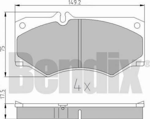 BENDIX 510015 - Brake Pad Set, disc brake autospares.lv