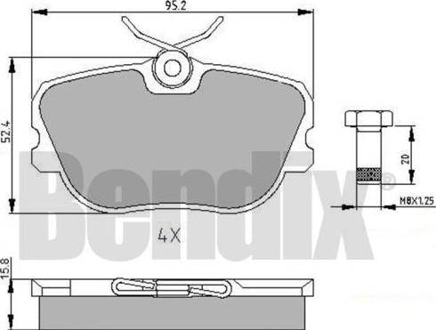 BENDIX 510012 - Brake Pad Set, disc brake autospares.lv