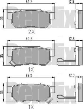 BENDIX 510084 - Brake Pad Set, disc brake autospares.lv