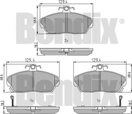 BENDIX 510083 - Brake Pad Set, disc brake autospares.lv