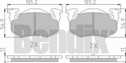 BENDIX 510036 - Brake Pad Set, disc brake autospares.lv