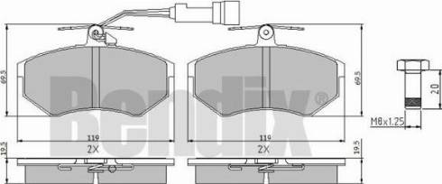 BENDIX 510031 - Brake Pad Set, disc brake autospares.lv