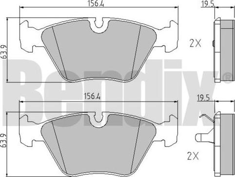 BENDIX 510074 - Brake Pad Set, disc brake autospares.lv