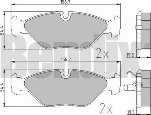 BENDIX 510073 - Brake Pad Set, disc brake autospares.lv