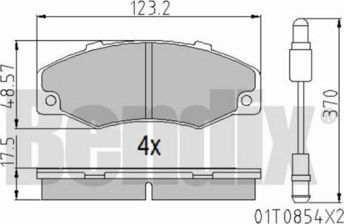 BENDIX 510194 - Brake Pad Set, disc brake autospares.lv