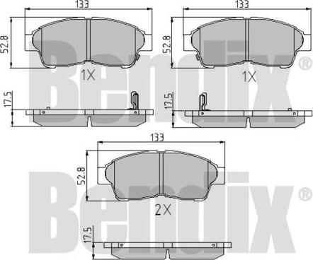 BENDIX 510145 - Brake Pad Set, disc brake autospares.lv