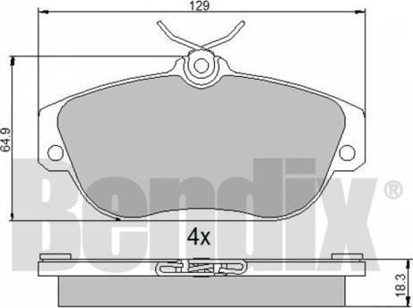 BENDIX 510146 - Brake Pad Set, disc brake autospares.lv