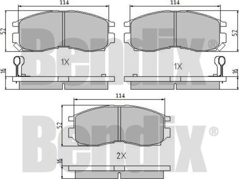 BENDIX 510141 - Brake Pad Set, disc brake autospares.lv
