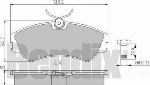 BENDIX 510101 - Brake Pad Set, disc brake autospares.lv