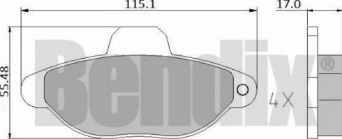 BENDIX 510108 - Brake Pad Set, disc brake autospares.lv