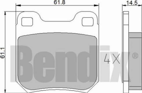 BENDIX 510114 - Brake Pad Set, disc brake autospares.lv