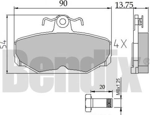 BENDIX 510115 - Brake Pad Set, disc brake autospares.lv