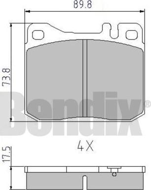 BENDIX 510112 - Brake Pad Set, disc brake autospares.lv