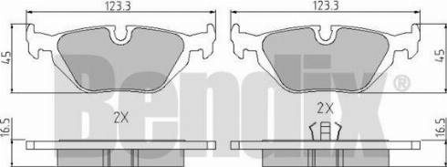 BENDIX 510117 - Brake Pad Set, disc brake autospares.lv