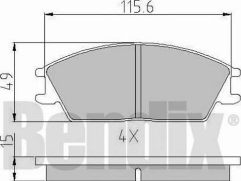 BENDIX 510182 - Brake Pad Set, disc brake autospares.lv