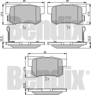 BENDIX 510132 - Brake Pad Set, disc brake autospares.lv