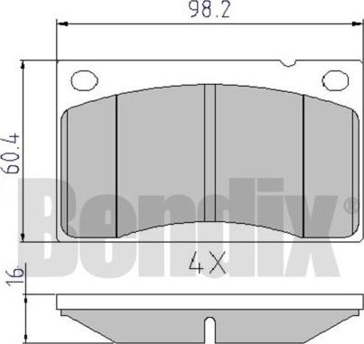 BENDIX 510137 - Brake Pad Set, disc brake autospares.lv