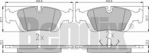 BENDIX 510121 - Brake Pad Set, disc brake autospares.lv