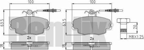 BENDIX 510179 - Brake Pad Set, disc brake autospares.lv