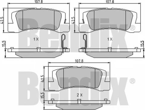 BENDIX 510176 - Brake Pad Set, disc brake autospares.lv