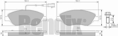 BENDIX 510898 - Brake Pad Set, disc brake autospares.lv