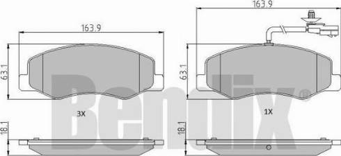 BENDIX 510865 - Brake Pad Set, disc brake autospares.lv