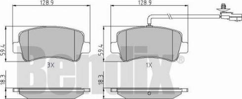 BENDIX 510866 - Brake Pad Set, disc brake autospares.lv