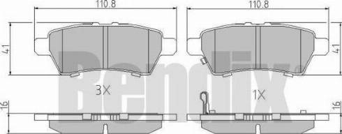 BENDIX 510862 - Brake Pad Set, disc brake autospares.lv