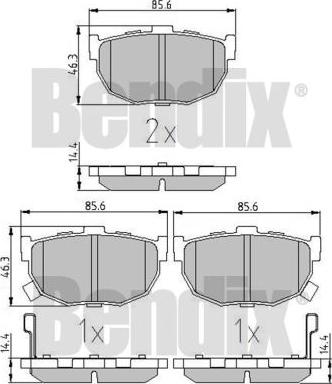 BENDIX 510806 - Brake Pad Set, disc brake autospares.lv