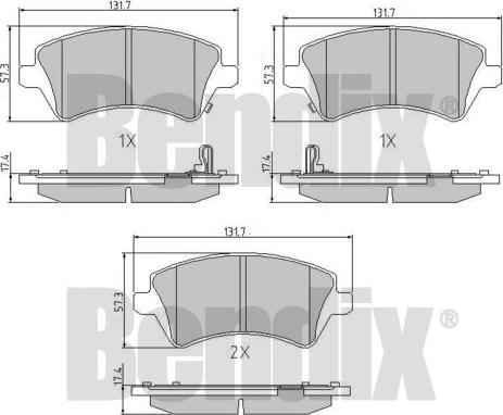 BENDIX 510815 - Brake Pad Set, disc brake autospares.lv