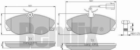 BENDIX 510812 - Brake Pad Set, disc brake autospares.lv