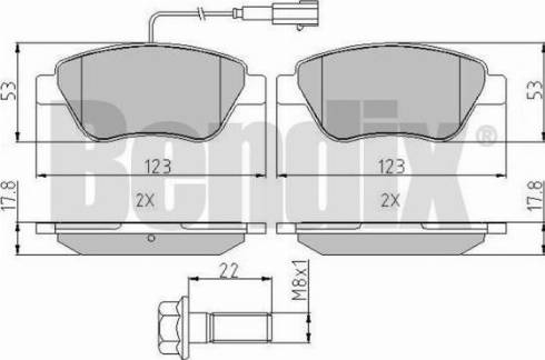 BENDIX 510884 - Brake Pad Set, disc brake autospares.lv