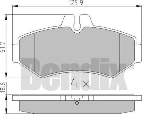 BENDIX 510824 - Brake Pad Set, disc brake autospares.lv