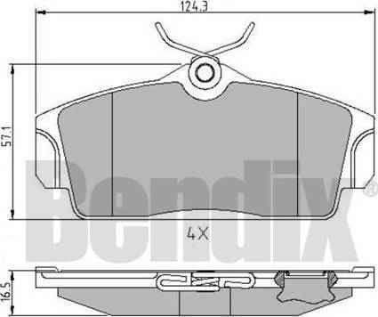 BENDIX 510826 - Brake Pad Set, disc brake autospares.lv