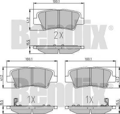 BENDIX 510870 - Brake Pad Set, disc brake autospares.lv