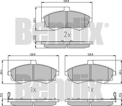 BENDIX 510871 - Brake Pad Set, disc brake autospares.lv