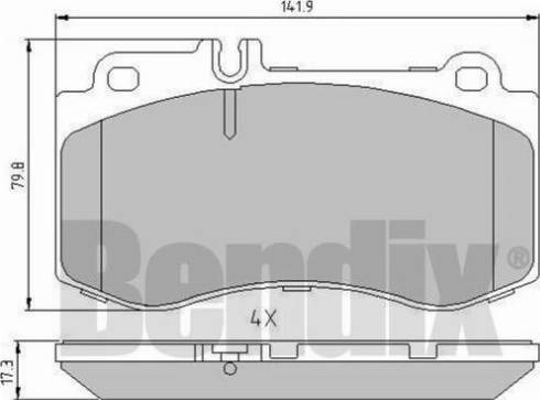 BENDIX 510878 - Brake Pad Set, disc brake autospares.lv