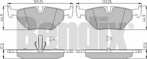 BENDIX 510349 - Brake Pad Set, disc brake autospares.lv