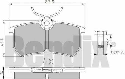 BENDIX 510344 - Brake Pad Set, disc brake autospares.lv