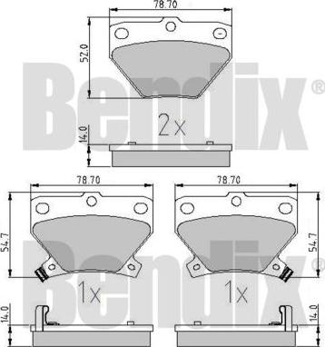 BENDIX 510359 - Brake Pad Set, disc brake autospares.lv