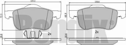 BENDIX 510352 - Brake Pad Set, disc brake autospares.lv