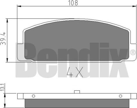BENDIX 510360 - Brake Pad Set, disc brake autospares.lv