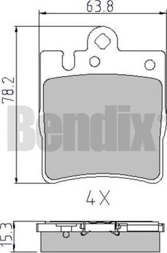 BENDIX 510361 - Brake Pad Set, disc brake autospares.lv