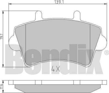 BENDIX 510368 - Brake Pad Set, disc brake autospares.lv